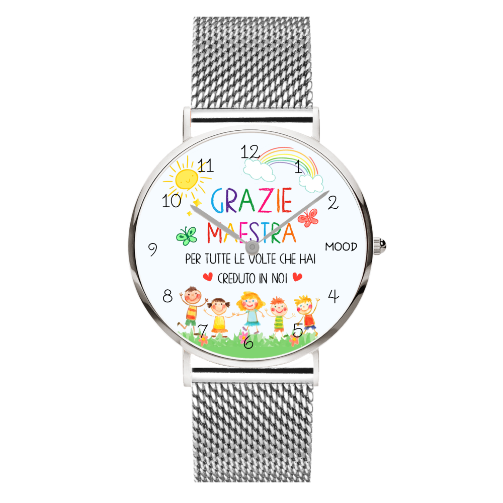 Orologio da polso personalizzato Maestra , idea regalo di fine anno per maestre , insegnanti , scuola dell'infanzia , elementare , asilo .