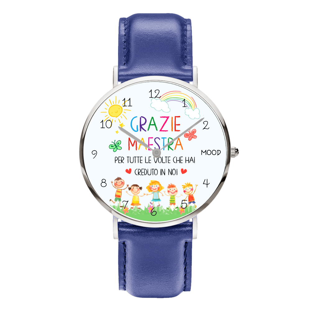 Orologio da polso personalizzato Maestra , idea regalo di fine anno per maestre , insegnanti , scuola dell'infanzia , elementare , asilo .