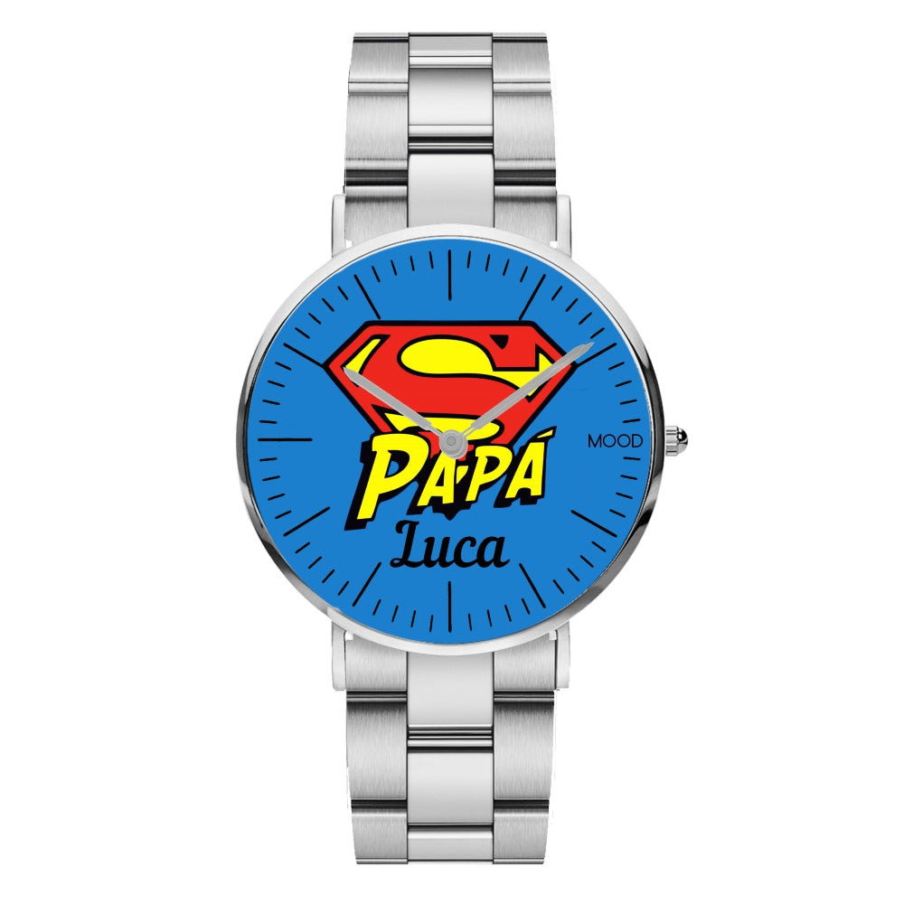 orologio da polso originale mood watches festa del papà personalizzato personalizzabile papà babbo foto immagini nome figli iniziali orologio accessorio moda uomo originale mood watches