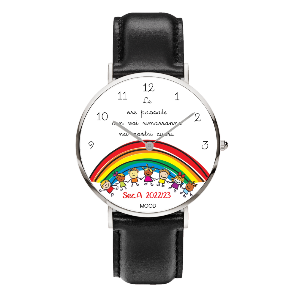 Idea regalo per maestra maestri insegnanti professori bambini orologio originale mood watches personalizzabile per maestra maestro scuola primaria elementare media orologi da polso maestra alunni