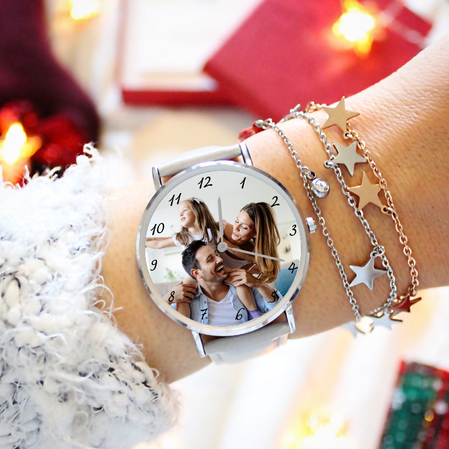 orologio da polso personalizzato con foto l'originale, idea regalo , natale , san valentino , festa del papà , compleanno , orologio al quarzo , resistente all'acqua , personalizzabile , carica la tua foto idea regalo originale , uomo donna , immagine , fotografia , accessorio moda mood watches