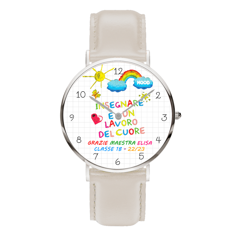 Orologio da polso personalizzato Maestra , idea regalo di fine anno per maestre , insegnanti , scuola dell'infanzia , elementare , asilo .