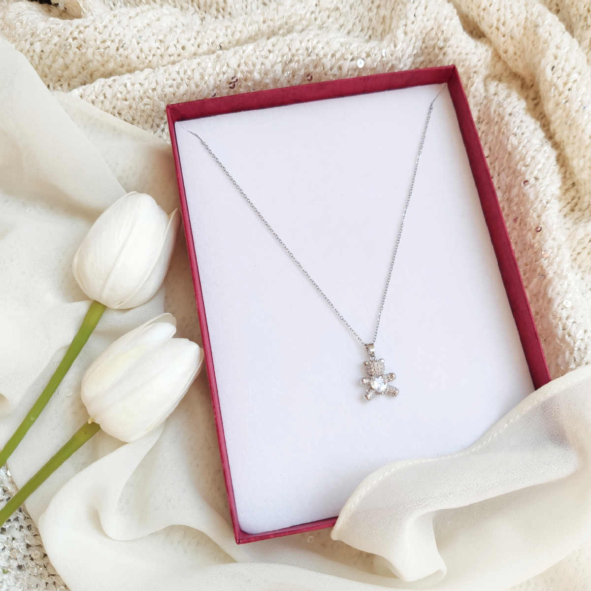 COLLANA ORSETTO CUORICINO