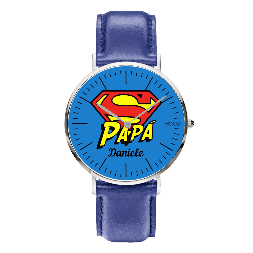 orologio da polso originale mood watches festa del papà personalizzato personalizzabile papà babbo foto immagini nome figli iniziali orologio accessorio moda uomo originale mood watches