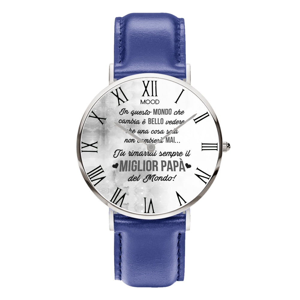 orologio da polso originale mood watches festa del papà personalizzato personalizzabile papà babbo foto immagini nome figli iniziali orologio accessorio moda uomo originale mood watches