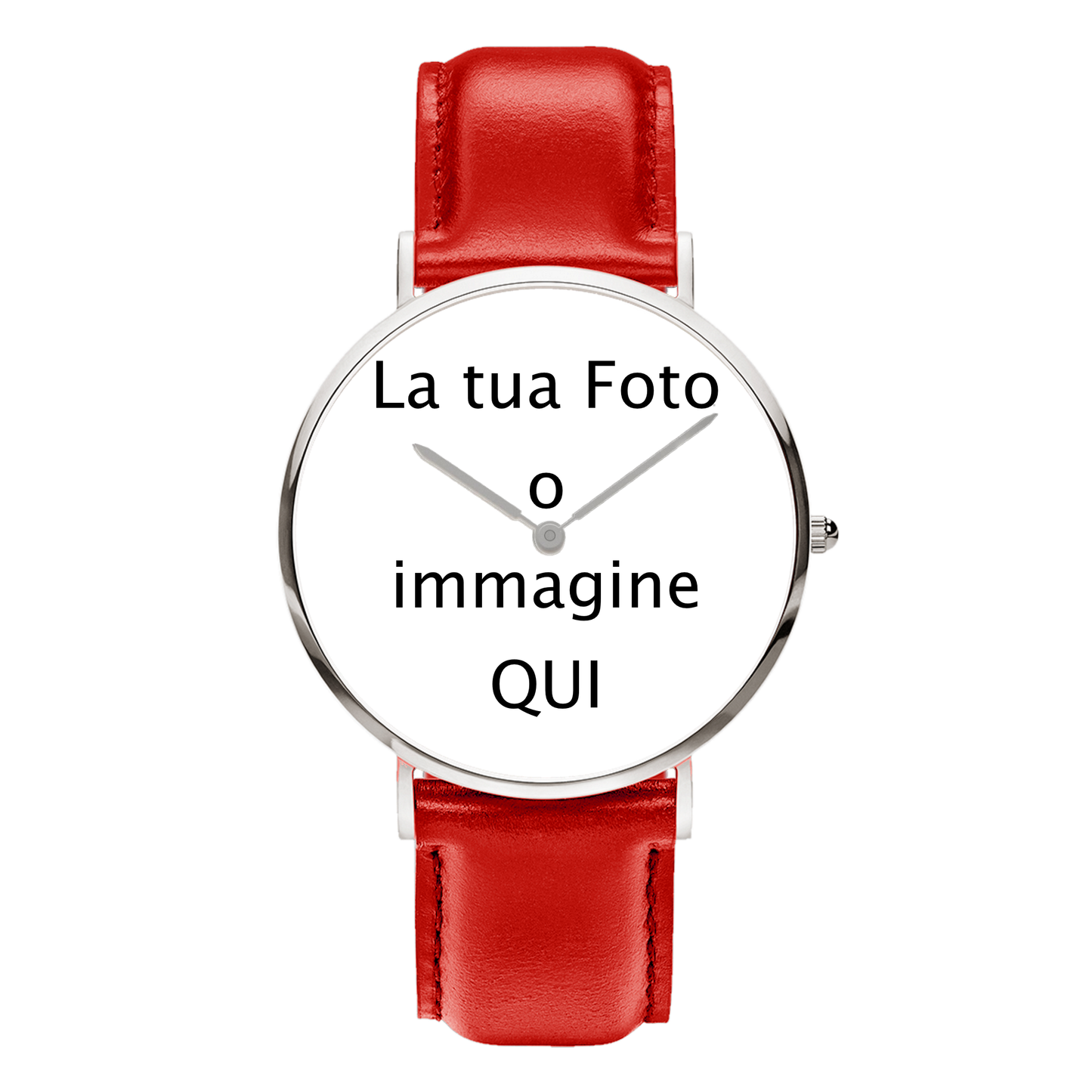 orologio da polso personalizzato con foto l'originale, idea regalo , natale , san valentino , festa del papà , compleanno , orologio al quarzo , resistente all'acqua , personalizzabile , carica la tua foto idea regalo originale , uomo donna , immagine , fotografia , accessorio moda mood watches