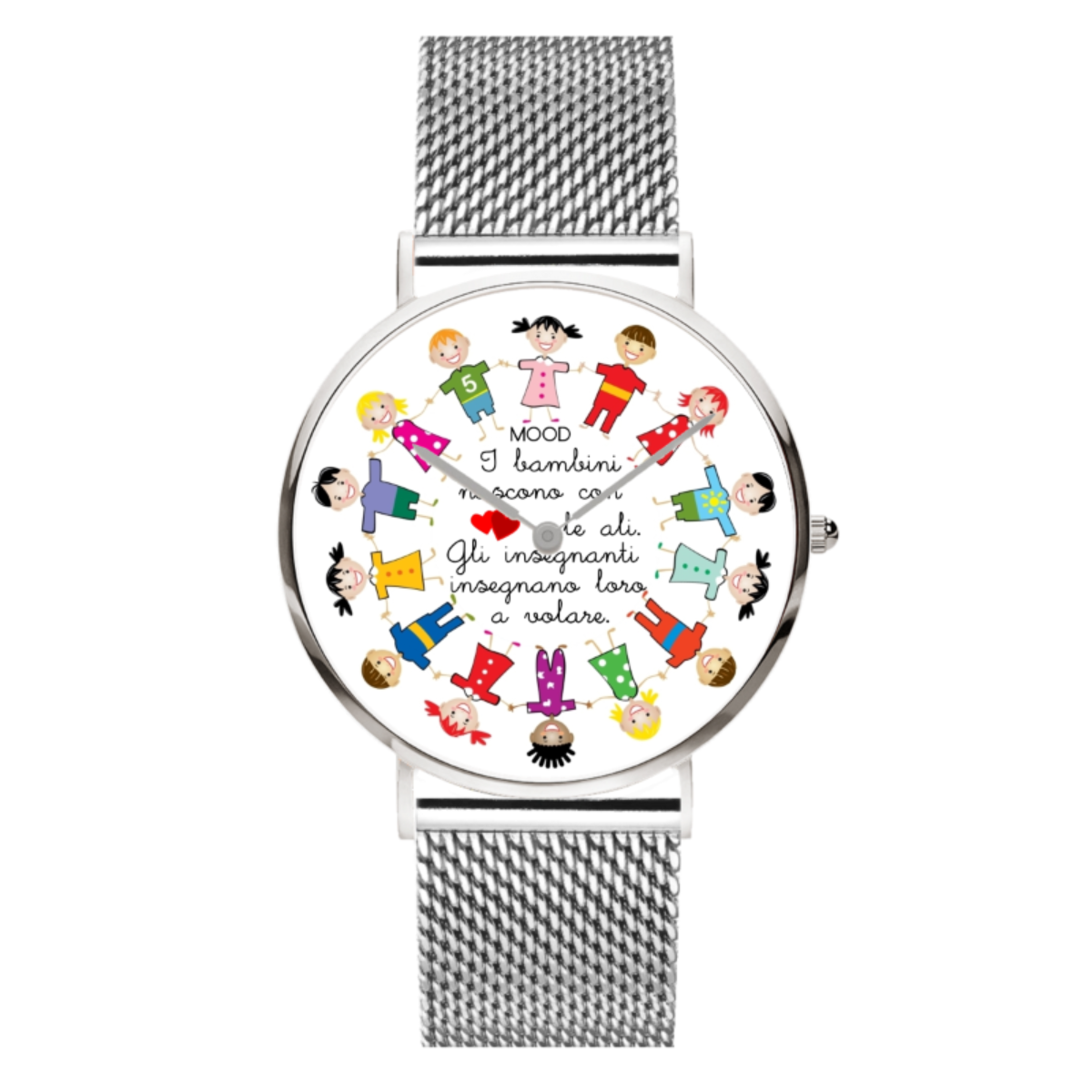 Idea regalo per maestra maestri insegnanti professori bambini orologio originale mood watches personalizzabile per maestra maestro scuola primaria elementare media orologi da polso