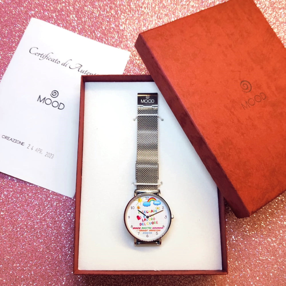 Orologio da polso personalizzato Maestra , idea regalo di fine anno per maestre , insegnanti , scuola dell'infanzia , elementare , asilo 