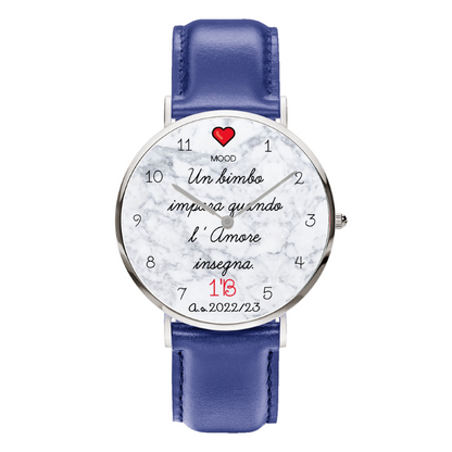 Idea regalo per maestra maestri insegnanti professori bambini orologio originale mood watches personalizzabile per maestra maestro scuola primaria elementare media orologi da polso maestra alunni