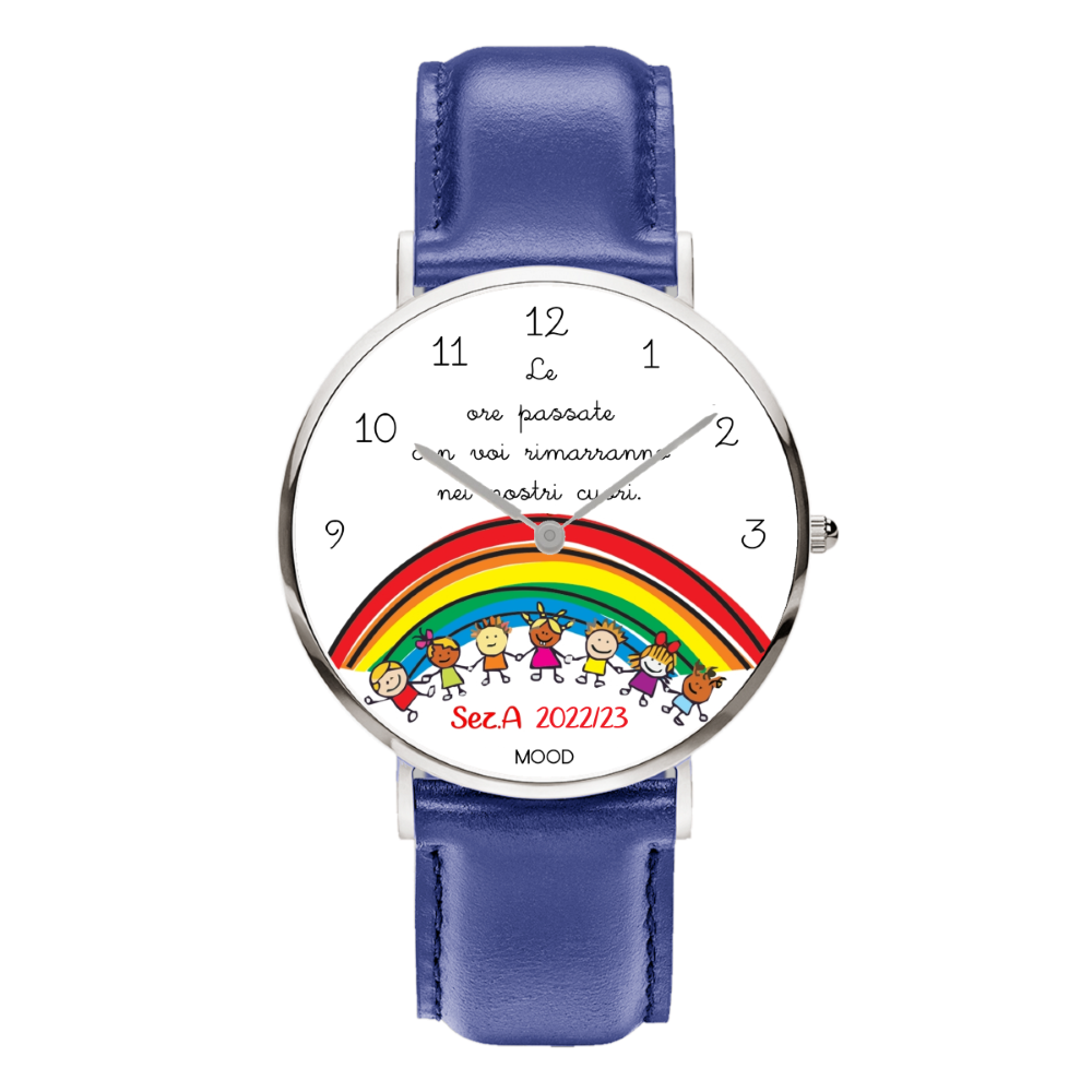 Idea regalo per maestra maestri insegnanti professori bambini orologio originale mood watches personalizzabile per maestra maestro scuola primaria elementare media orologi da polso maestra alunni