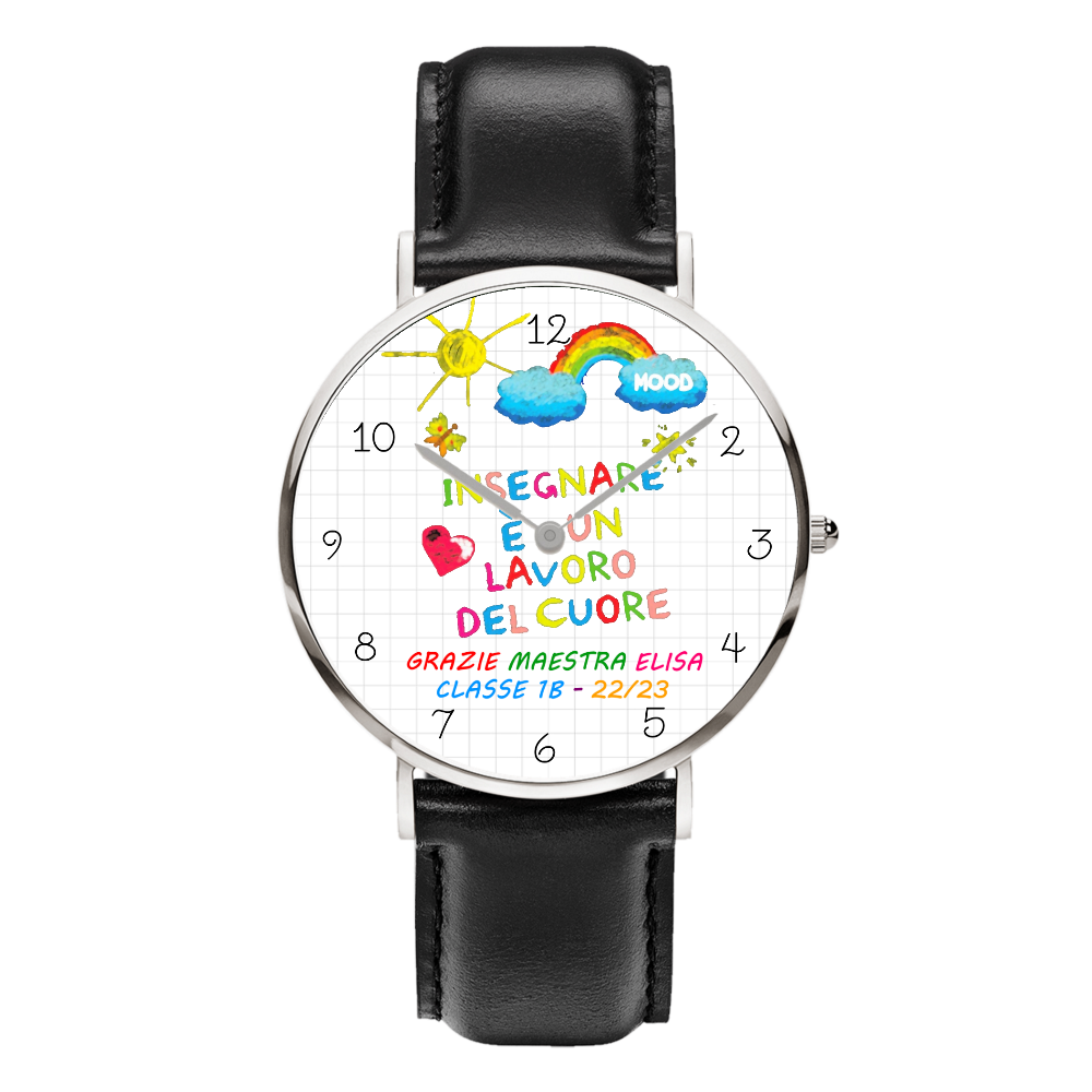 Orologio da polso personalizzato Maestra , idea regalo di fine anno per maestre , insegnanti , scuola dell'infanzia , elementare , asilo .
