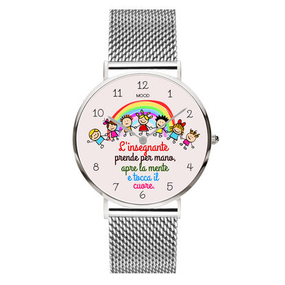 dea regalo per maestra maestri insegnanti professori bambini orologio originale mood watches personalizzabile per maestra maestro scuola primaria elementare media orologi da polso maestra regalo fine anno scolastico